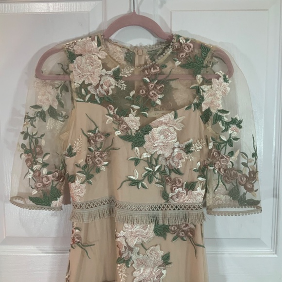 Just Me Embroidered Mesh Formal Wedding Party Dress Size XS - Picture 3 of 12